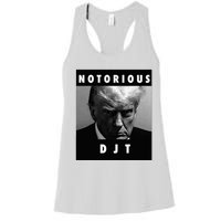 Notorious Djt Donald Trump Mug Shot Republican 2024 Maga Women's Racerback Tank