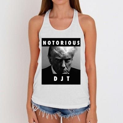 Notorious Djt Donald Trump Mug Shot Republican 2024 Maga Women's Knotted Racerback Tank