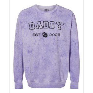 New Daddy Est 2025 New Papa 2025 IM Promoted To Dad 2025 Colorblast Crewneck Sweatshirt