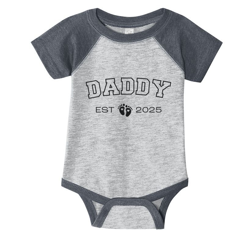 New Daddy Est 2025 New Papa 2025 IM Promoted To Dad 2025 Infant Baby Jersey Bodysuit