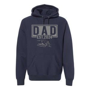 New Dad Est 2024 First Fathers Day 2024 Promoted To Daddy Premium Hoodie