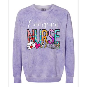 NurseS Day Emergency Nurse Appreciation Nurse Week 2024 Colorblast Crewneck Sweatshirt