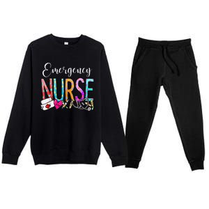 NurseS Day Emergency Nurse Appreciation Nurse Week 2024 Premium Crewneck Sweatsuit Set