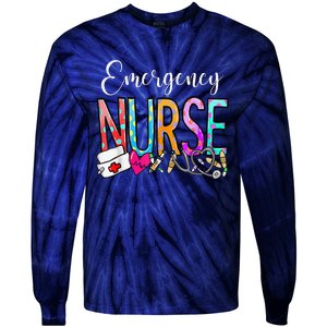 NurseS Day Emergency Nurse Appreciation Nurse Week 2024 Tie-Dye Long Sleeve Shirt