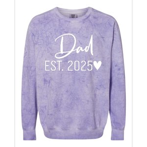 New Dad Est. 2025 Colorblast Crewneck Sweatshirt