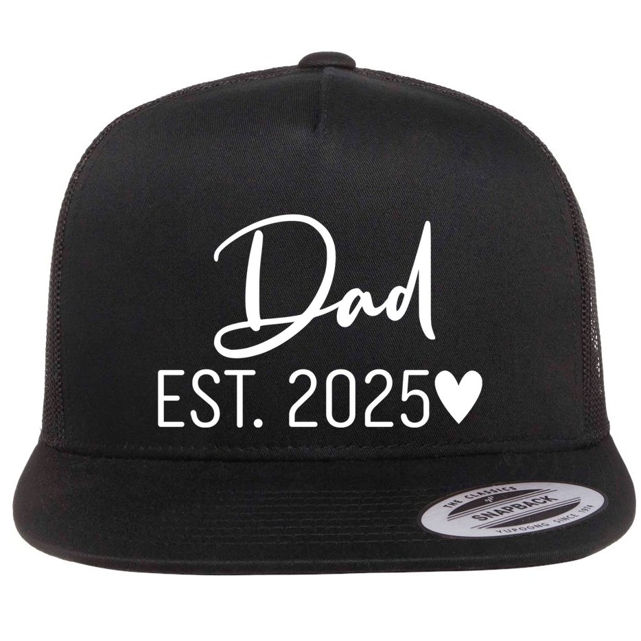 New Dad Est. 2025 Flat Bill Trucker Hat