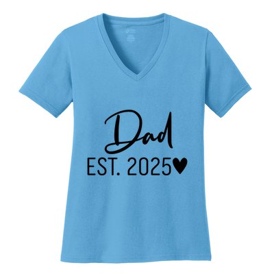 New Dad Est. 2025 Women's V-Neck T-Shirt