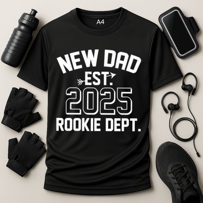 New Dad Est 2025 Rookie Department Performance Shirt