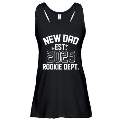 New Dad Est 2025 Rookie Department Ladies Essential Flowy Tank