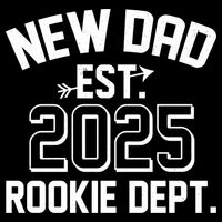 New Dad Est 2025 Rookie Department 16 in Basic Backpack