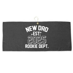 New Dad Est 2025 Rookie Department Large Microfiber Waffle Golf Towel