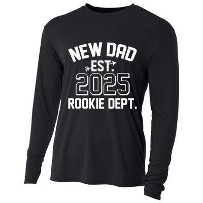 New Dad Est 2025 Rookie Department Cooling Performance Long Sleeve Crew