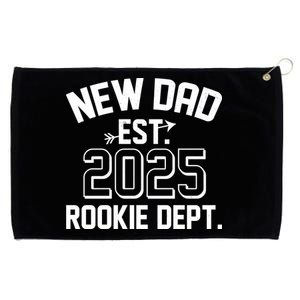 New Dad Est 2025 Rookie Department Grommeted Golf Towel