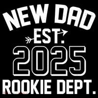 New Dad Est 2025 Rookie Department Zip Tote Bag