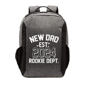 New Dad Est 2024 Rookie Department Vector Backpack