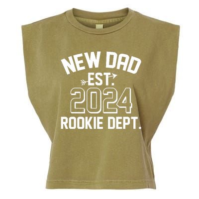 New Dad Est 2024 Rookie Department Garment-Dyed Women's Muscle Tee