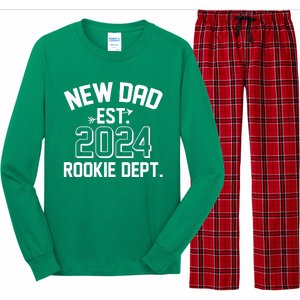 New Dad Est 2024 Rookie Department Long Sleeve Pajama Set