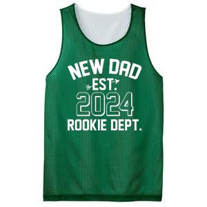 New Dad Est 2024 Rookie Department Mesh Reversible Basketball Jersey Tank