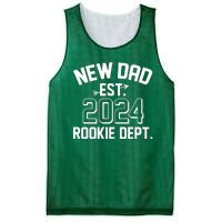 New Dad Est 2024 Rookie Department Mesh Reversible Basketball Jersey Tank