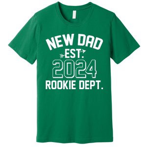 New Dad Est 2024 Rookie Department Premium T-Shirt