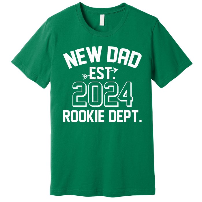 New Dad Est 2024 Rookie Department Premium T-Shirt