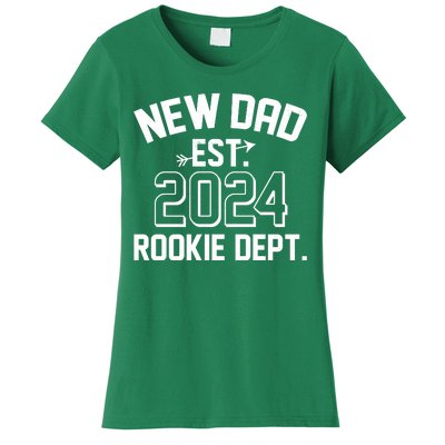 New Dad Est 2024 Rookie Department Women's T-Shirt