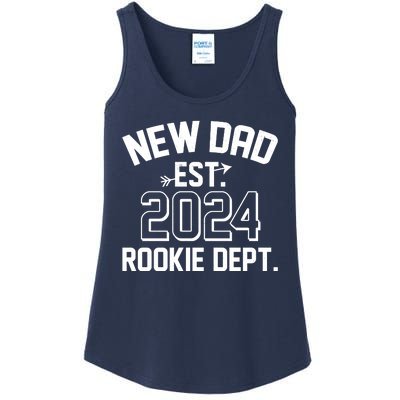 New Dad Est 2024 Rookie Department Ladies Essential Tank