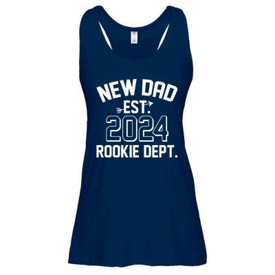 New Dad Est 2024 Rookie Department Ladies Essential Flowy Tank