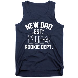 New Dad Est 2024 Rookie Department Tank Top