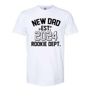 New Dad Est 2024 Rookie Department Softstyle CVC T-Shirt