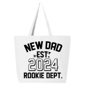 New Dad Est 2024 Rookie Department 25L Jumbo Tote