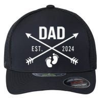 New Dad Est 2024 First Fathers Day 2024 Flexfit Unipanel Trucker Cap