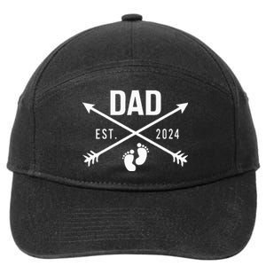 New Dad Est 2024 First Fathers Day 2024 7-Panel Snapback Hat