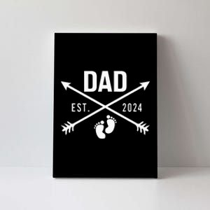 New Dad Est 2024 First Fathers Day 2024 Canvas