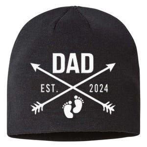 New Dad Est 2024 First Fathers Day 2024 Sustainable Beanie