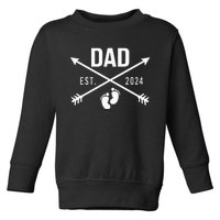 New Dad Est 2024 First Fathers Day 2024 Toddler Sweatshirt