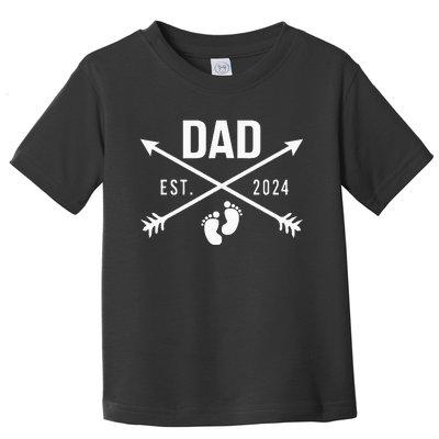 New Dad Est 2024 First Fathers Day 2024 Toddler T-Shirt