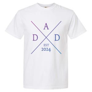 New Dad Est 2024 First Fathers Day 2024 Promoted To Daddy Gift Garment-Dyed Heavyweight T-Shirt