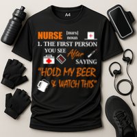 Nurse Definition, Funny Hold My Beer Cooling Performance Crew T-Shirt