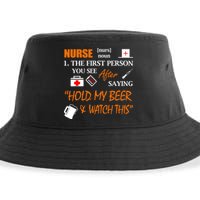 Nurse Definition, Funny Hold My Beer Sustainable Bucket Hat