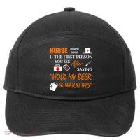 Nurse Definition, Funny Hold My Beer 7-Panel Snapback Hat