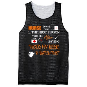 Nurse Definition, Funny Hold My Beer Mesh Reversible Basketball Jersey Tank