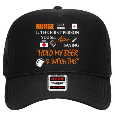 Nurse Definition, Funny Hold My Beer Trucker Hat