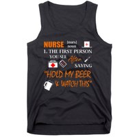 Nurse Definition, Funny Hold My Beer Tank Top