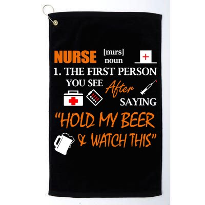 Nurse Definition, Funny Hold My Beer Golf Towel