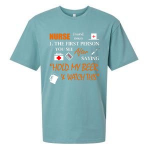 Nurse Definition, Funny Hold My Beer Sueded Cloud Jersey T-Shirt