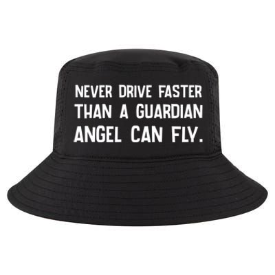 Never Drive Faster Than A Guardian Angel Can Fly Gift Cool Comfort Performance Bucket Hat