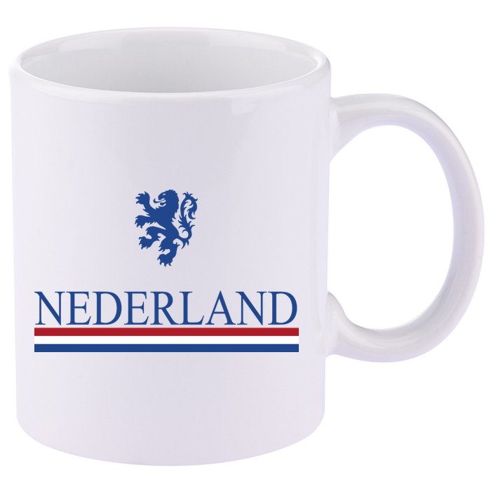 Nederland Dutch Flag Logo 11oz C Handle Ceramic Mug