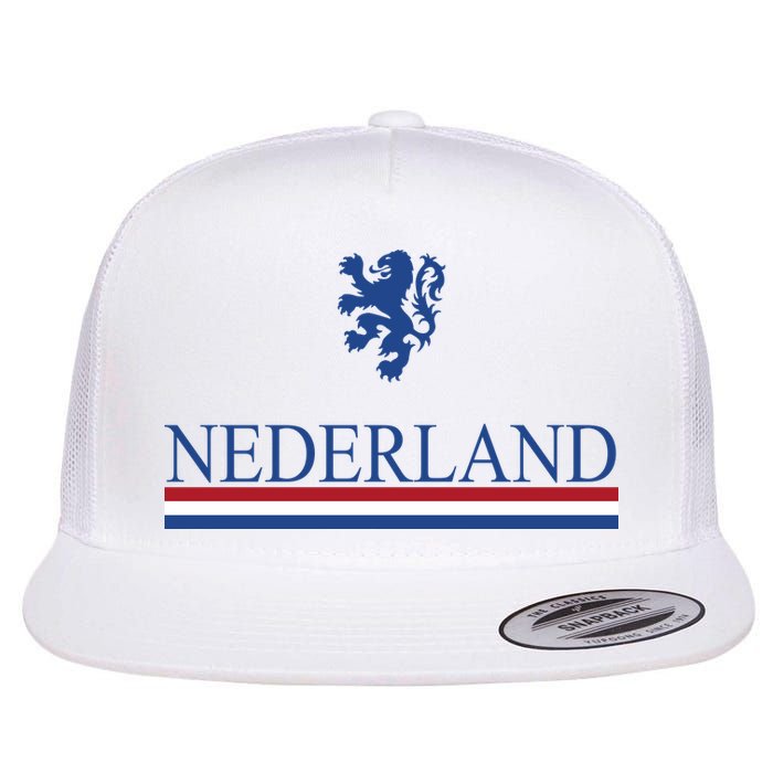 Nederland Dutch Flag Logo Flat Bill Trucker Hat
