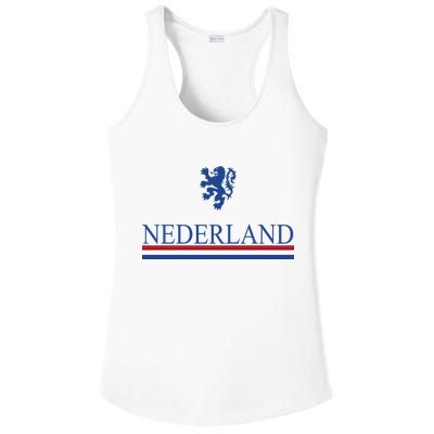 Nederland Dutch Flag Logo Ladies PosiCharge Competitor Racerback Tank